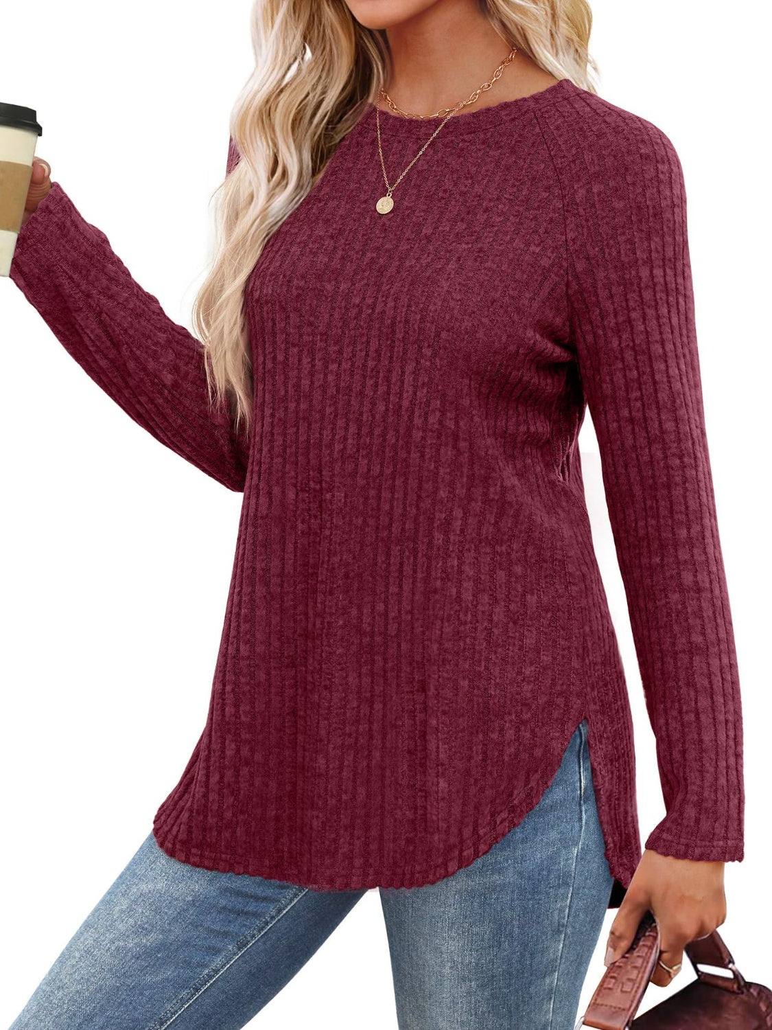 Cozy Ribbed Long-Sleeve Tunic for Everyday Comfort | The JetSetters Closet