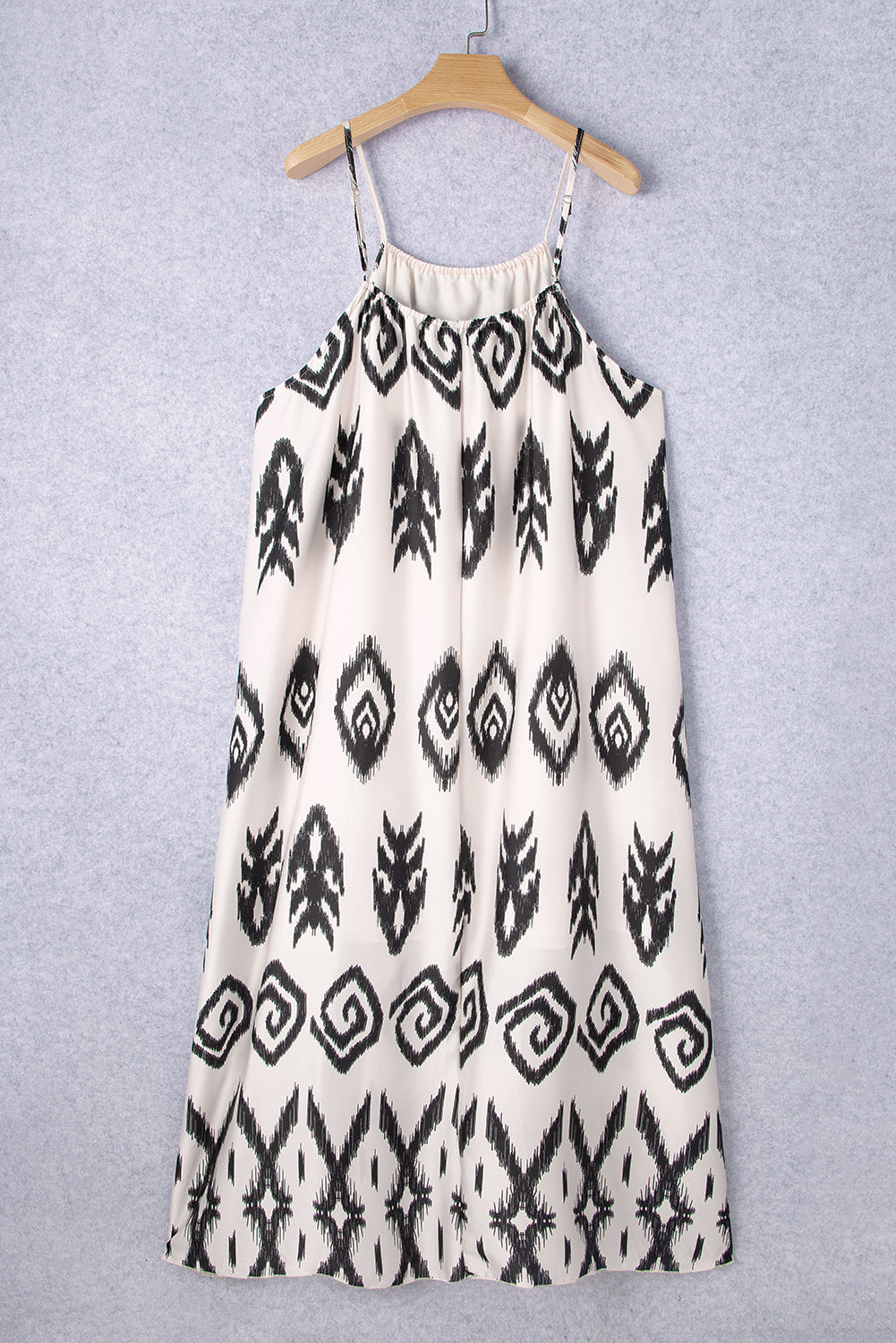Plus Size Boho Ikat Print Maxi Dress
