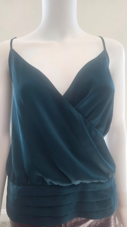 Express Emerald Green Surplice Cami Top – Size XL