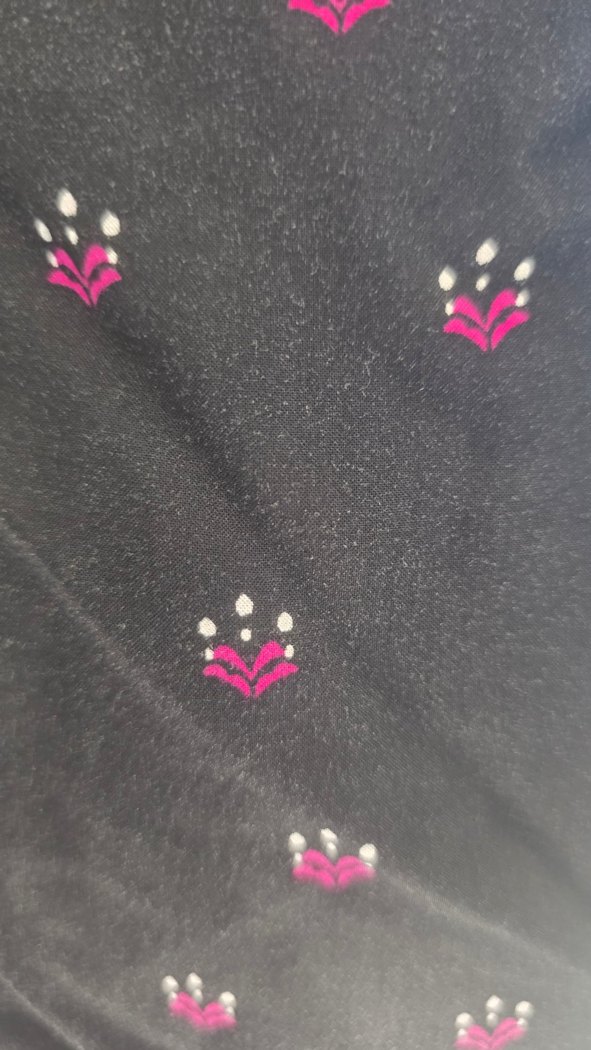 Express Black Off-the-Shoulder Pink Print Blouse – Size M