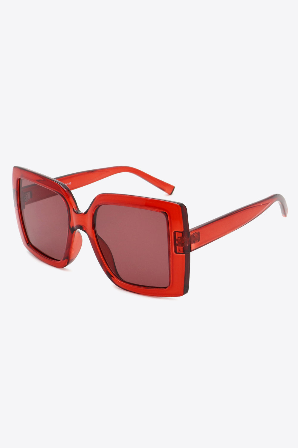 Bold Red Square Frame Sunglasses