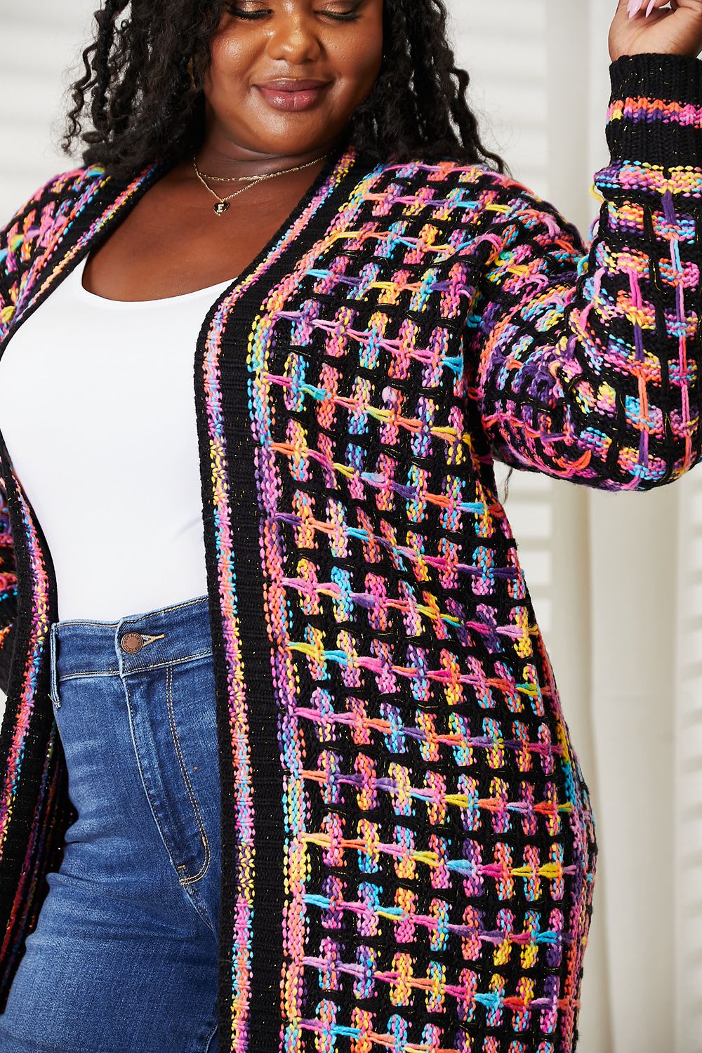Vibrant Multicolor Fringe Cardigan