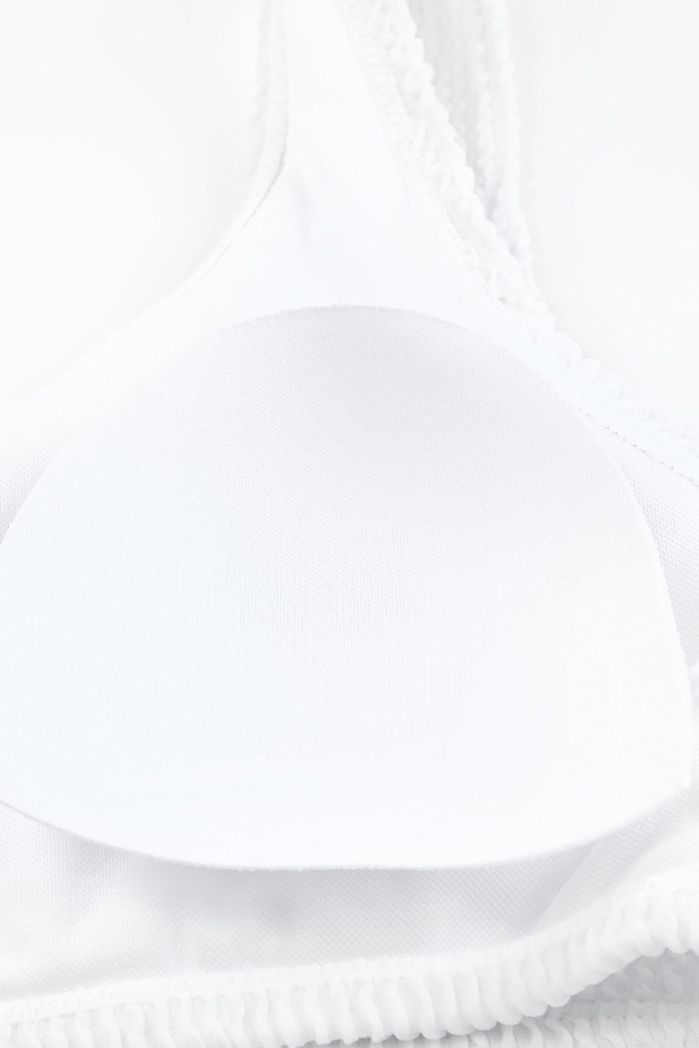 White One-Shoulder Textured Bikini – Minimalist Chic Swimwear