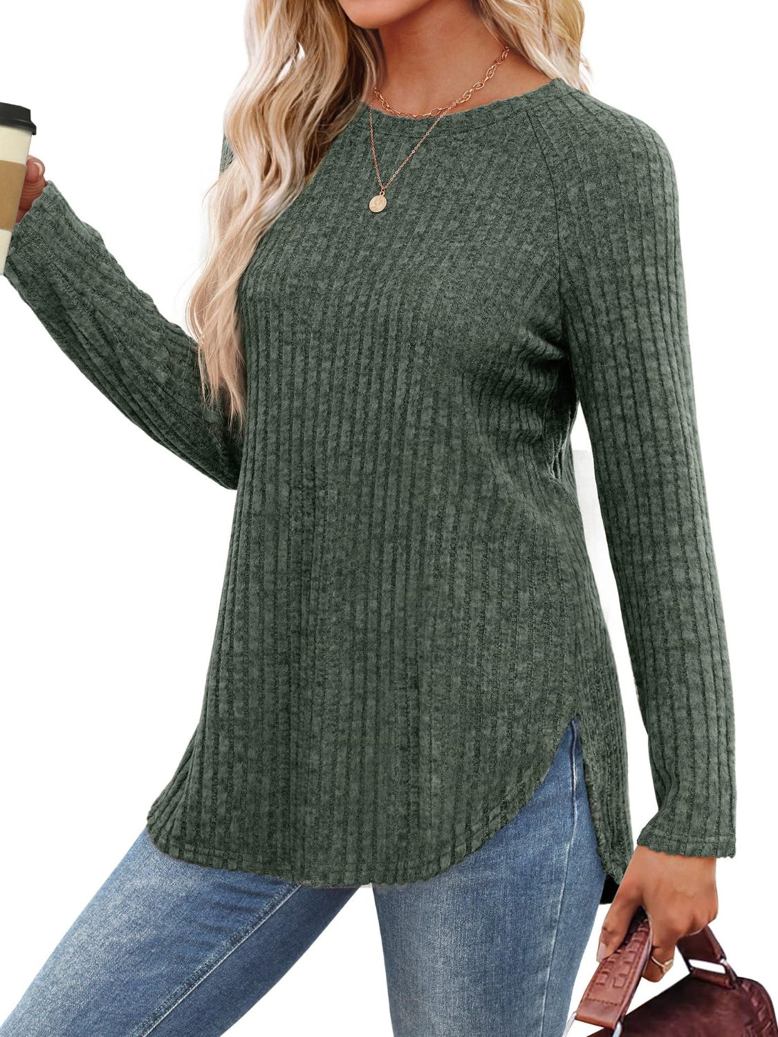 Cozy Ribbed Long-Sleeve Tunic for Everyday Comfort | The JetSetters Closet