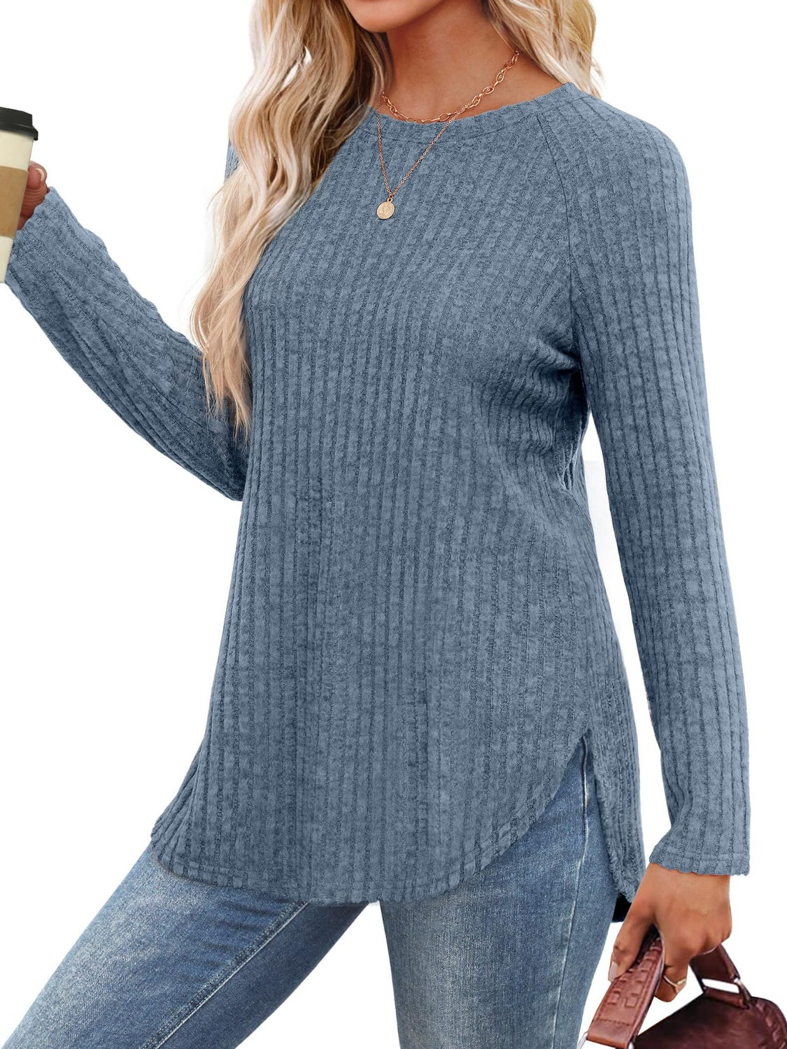 Cozy Ribbed Long-Sleeve Tunic for Everyday Comfort | The JetSetters Closet