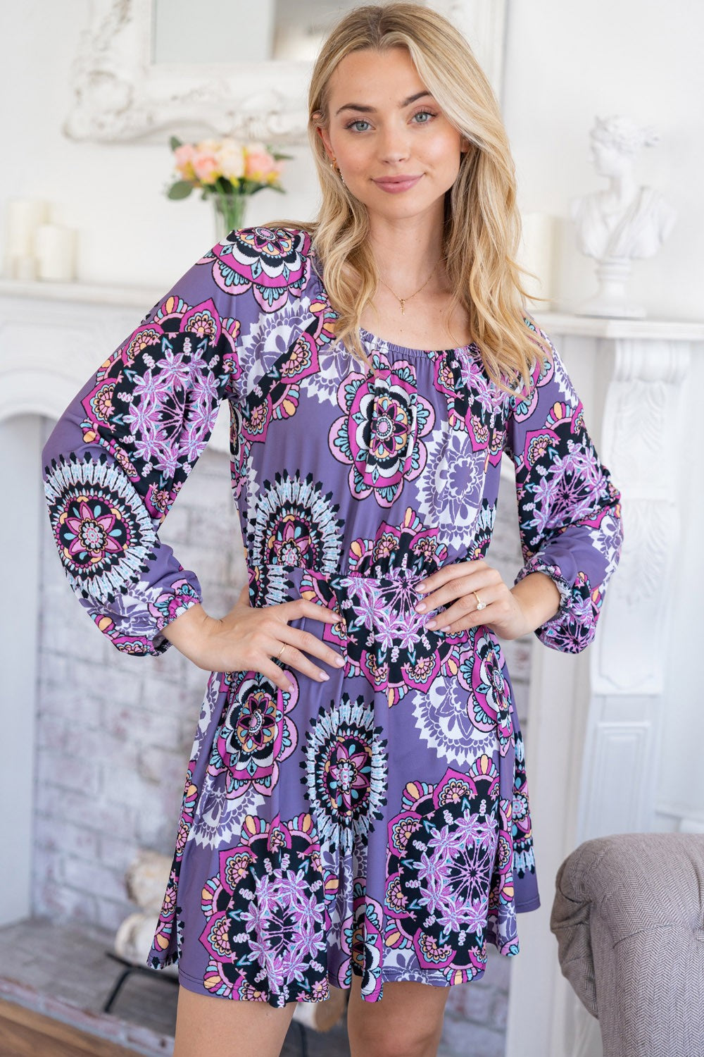 purple boho dress short Boho Dress