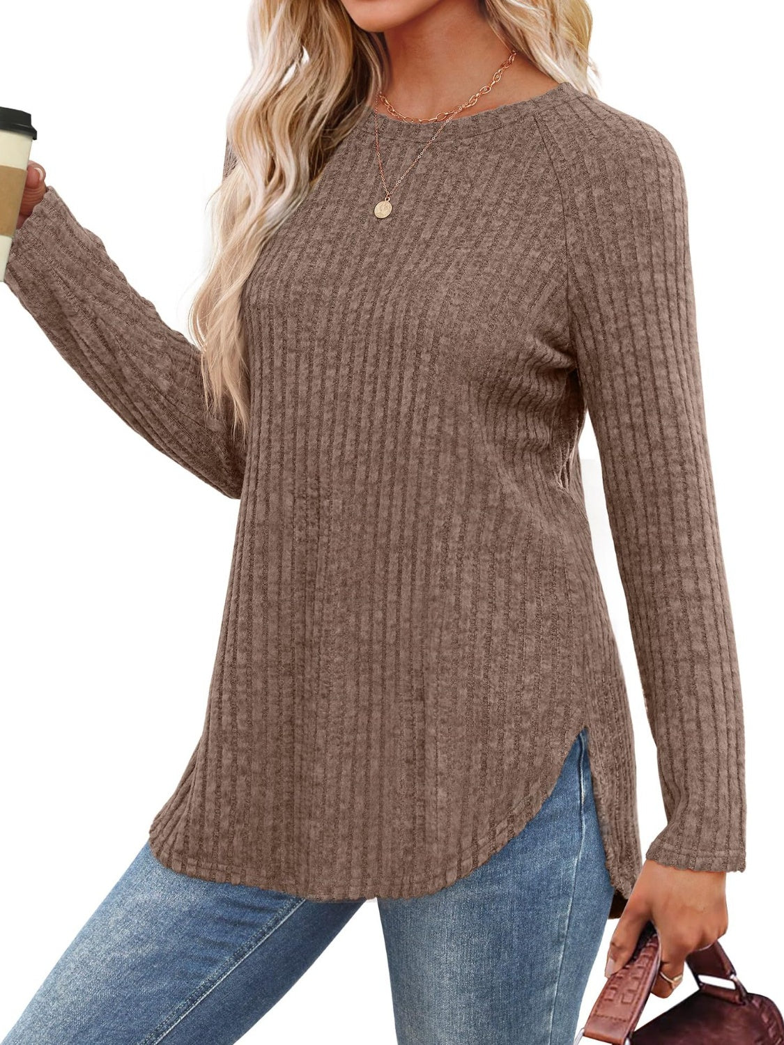 Cozy Ribbed Long-Sleeve Tunic for Everyday Comfort | The JetSetters Closet