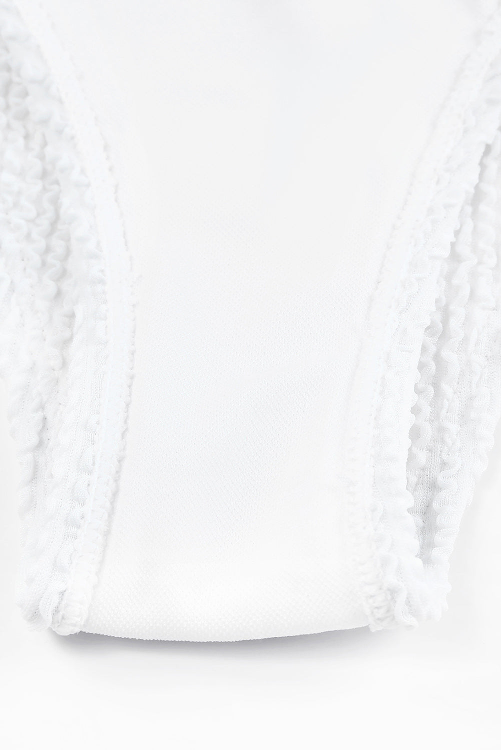 White One-Shoulder Textured Bikini – Minimalist Chic Swimwear