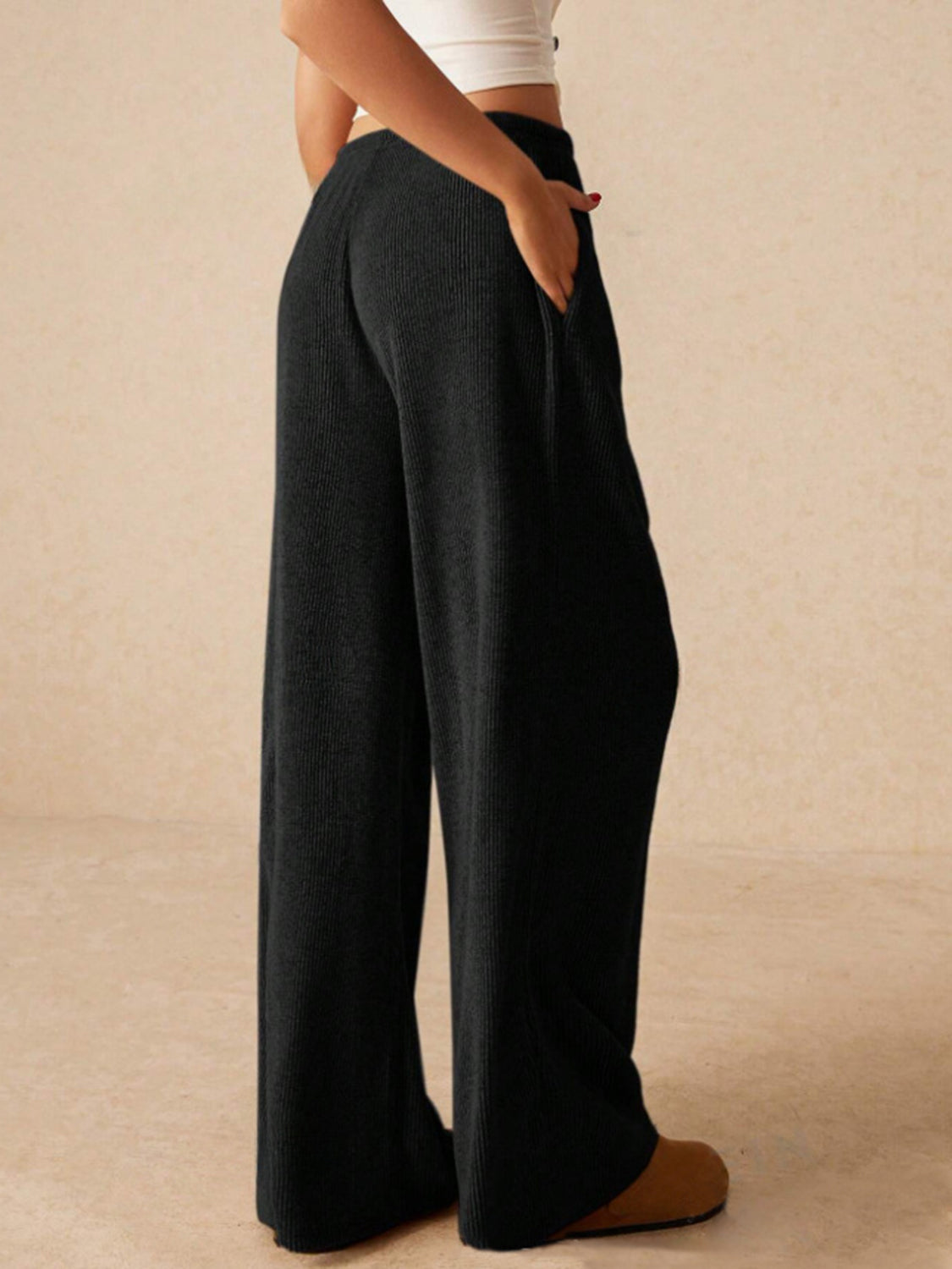 Cozy Ribbed Wide-Leg Lounge Pants