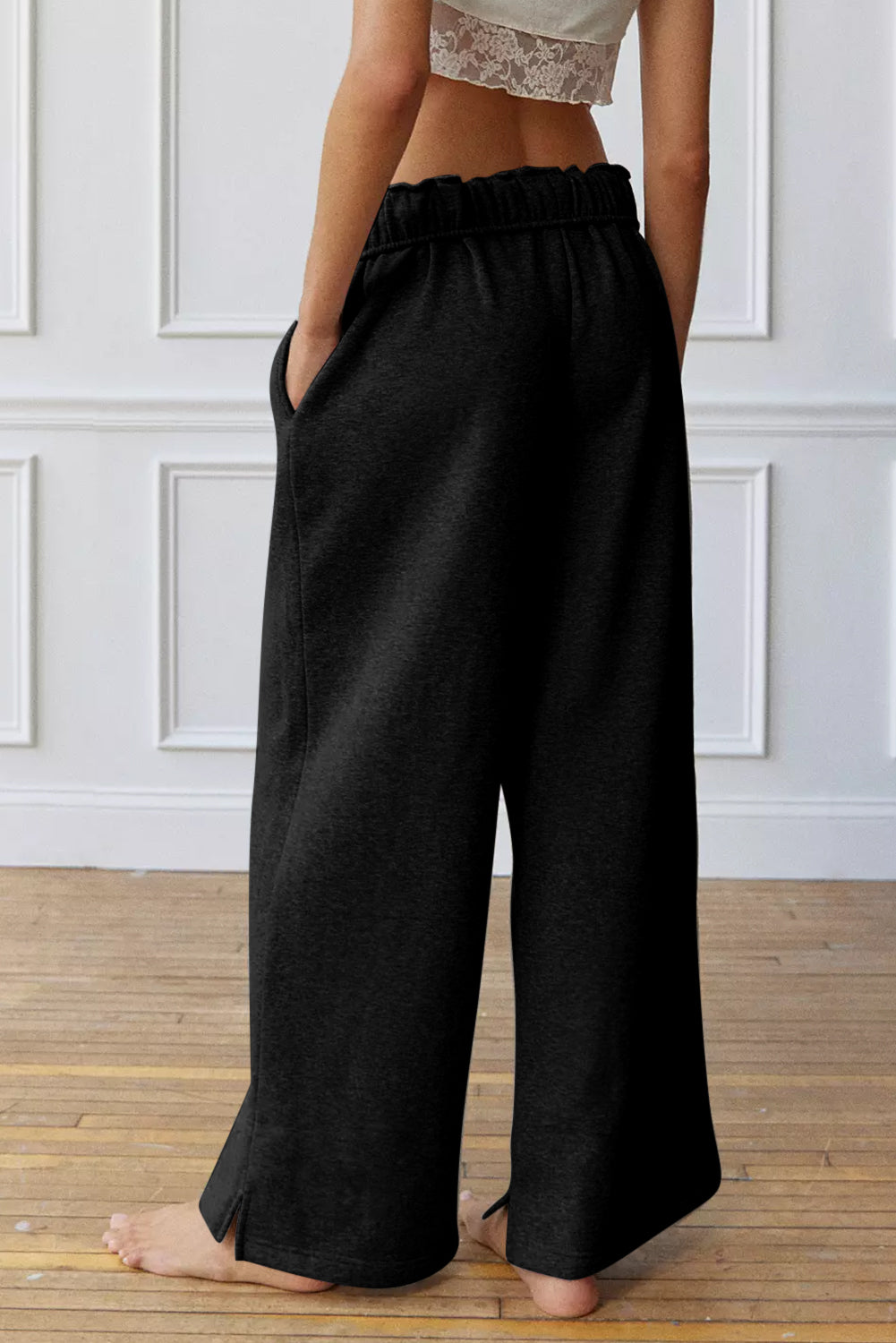 Wide-Leg Drawstring Lounge Pants