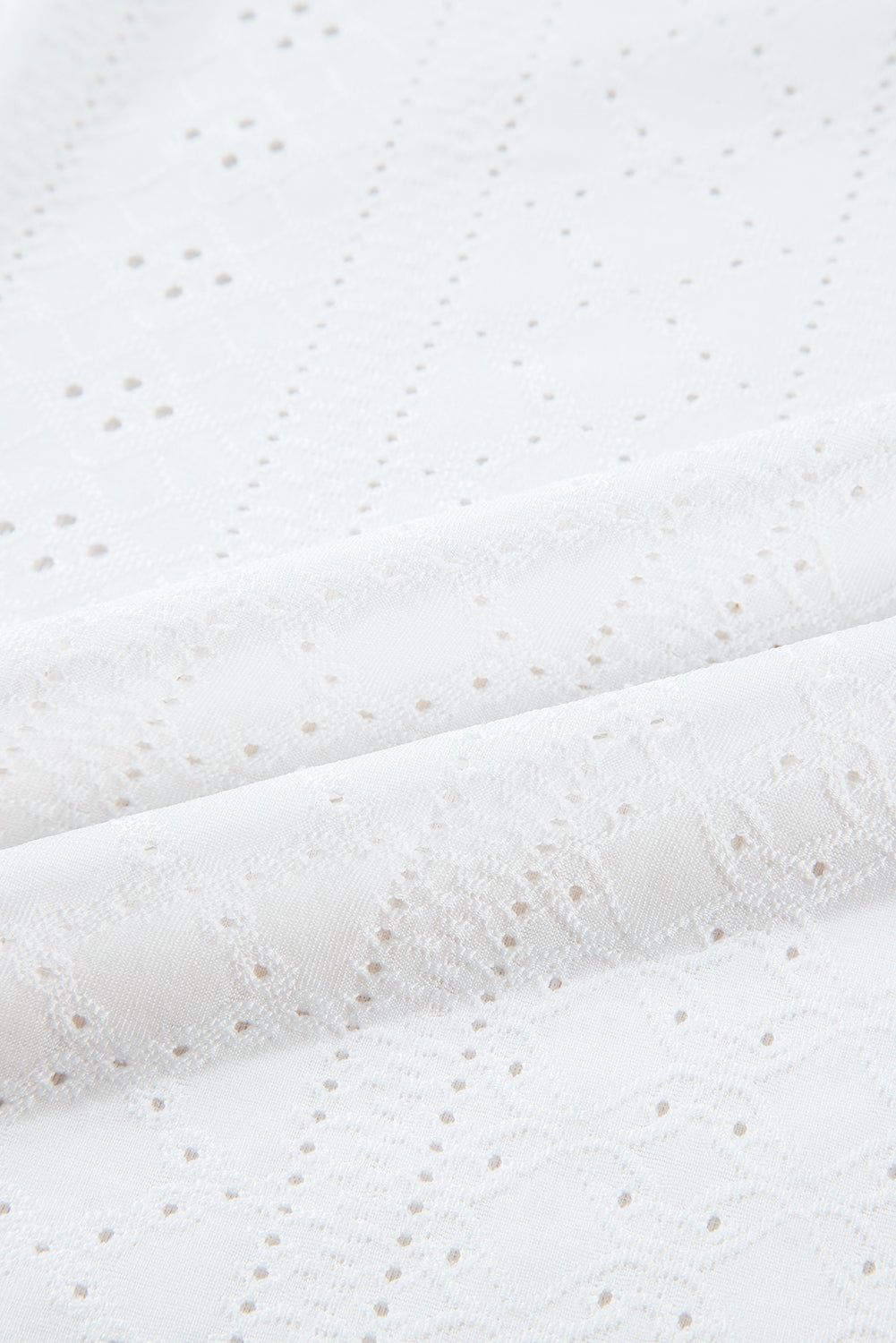 White Eyelet V-Neck Tank Top – Casual and Breezy Summer Staple