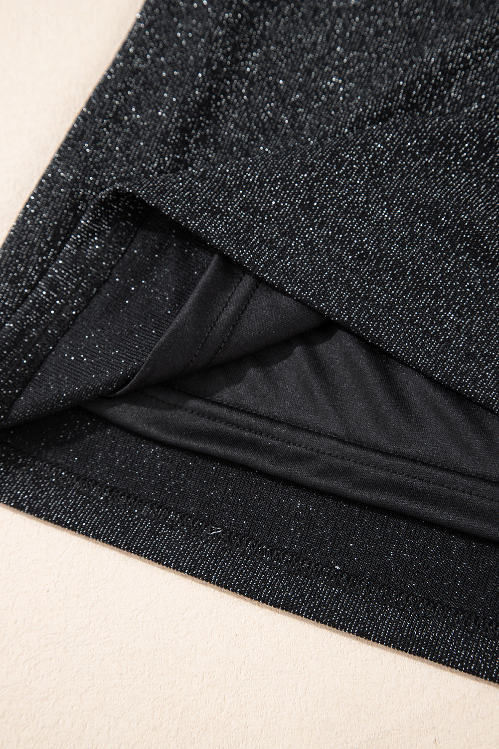 Red Glitter Top with Black Bow Back Detail