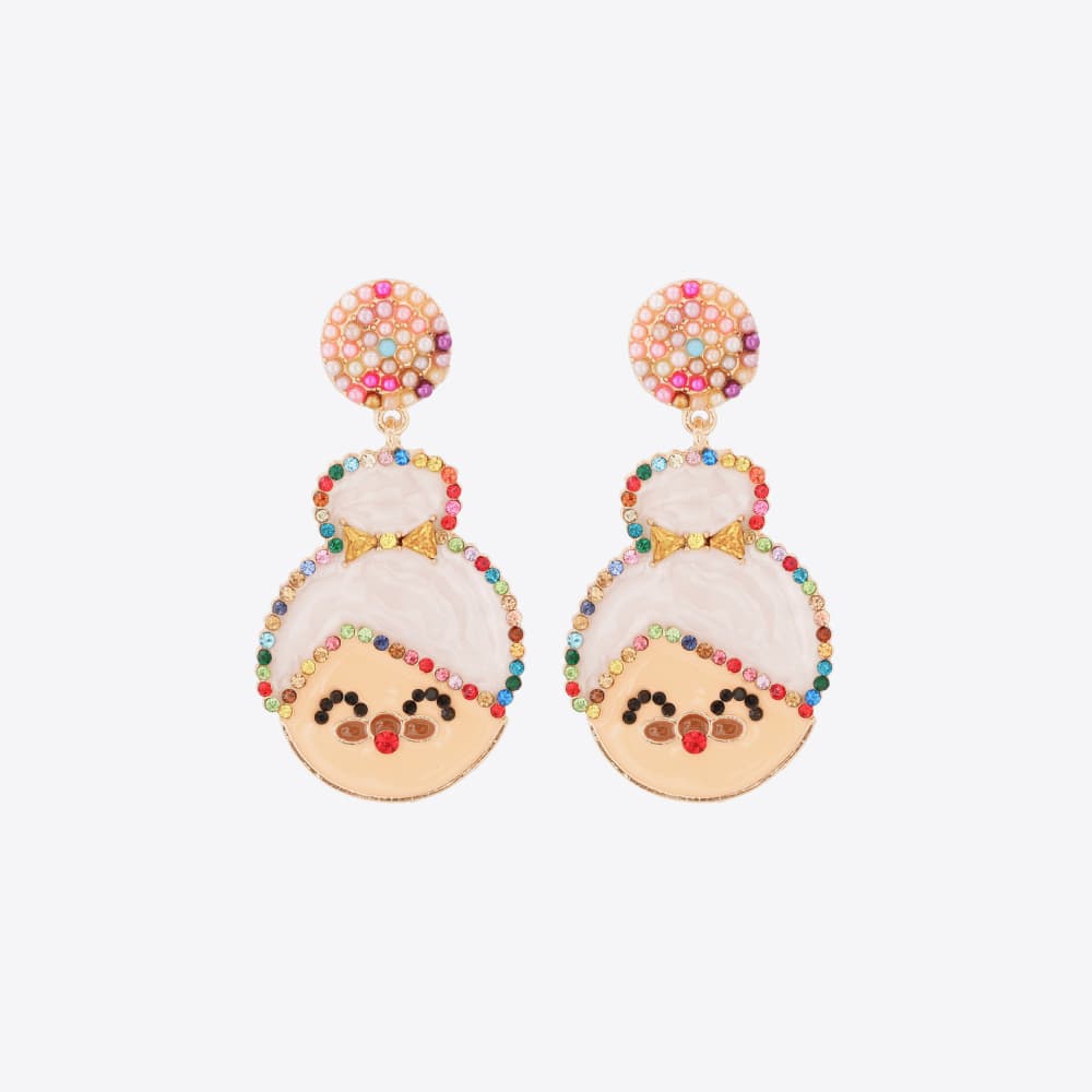 Festive Mrs. Claus Earrings | Holiday Statement Jewelry