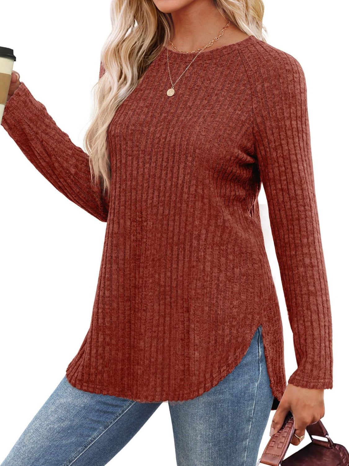 Cozy Ribbed Long-Sleeve Tunic for Everyday Comfort | The JetSetters Closet