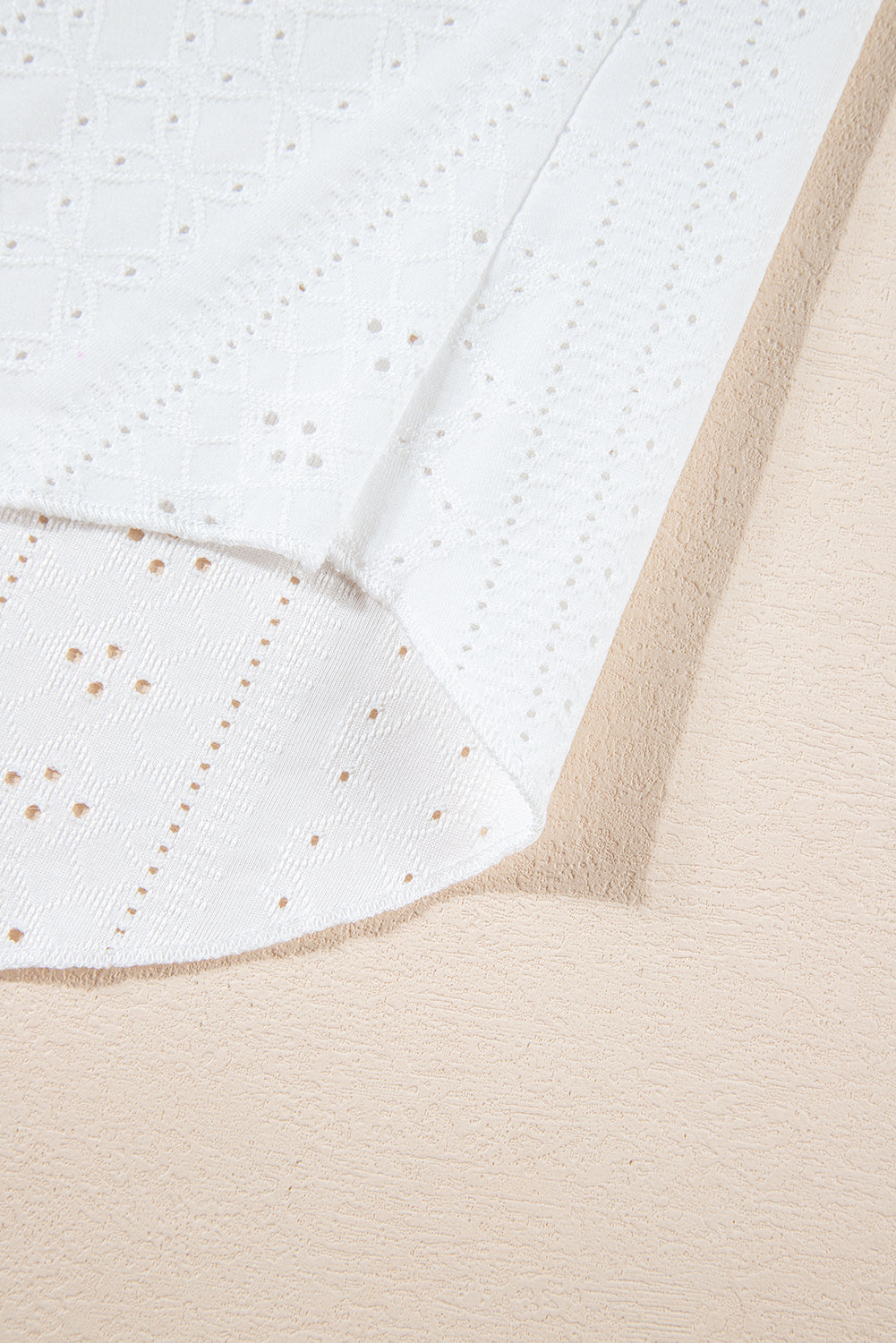 White Eyelet V-Neck Tank Top – Casual and Breezy Summer Staple