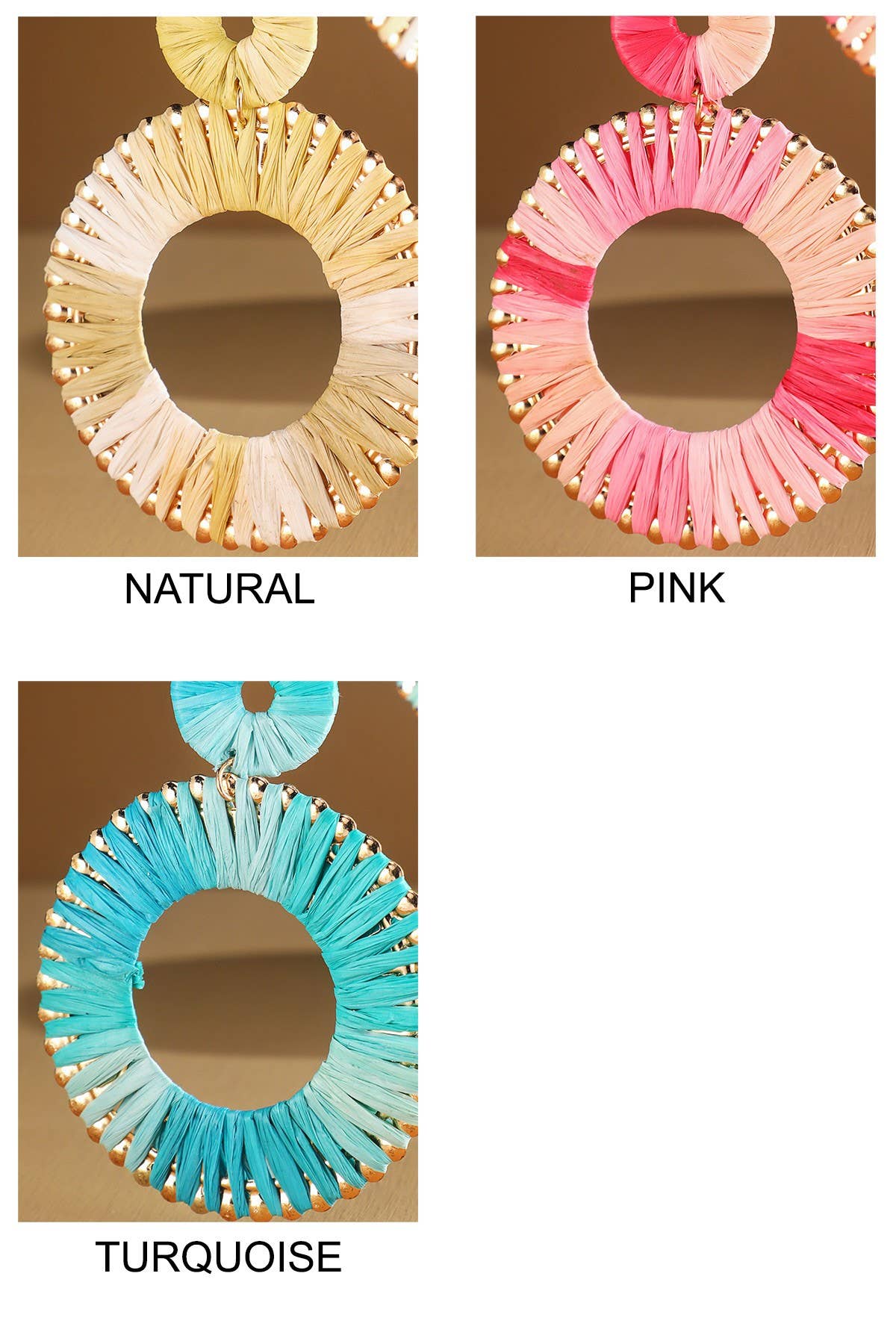 Wrapped Hoop Drop Earrings (Two-Tone Statement Dangles)