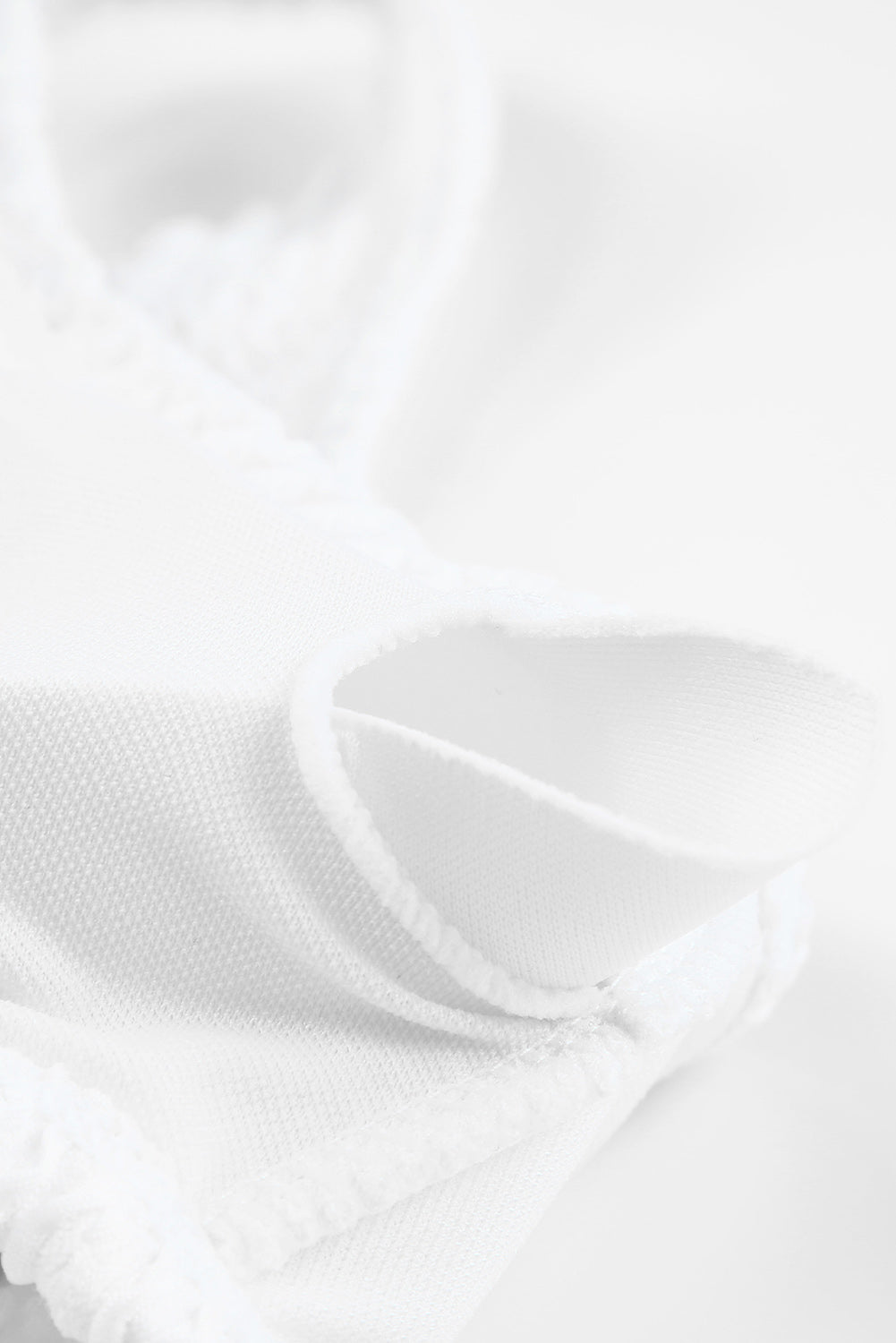 White One-Shoulder Textured Bikini – Minimalist Chic Swimwear