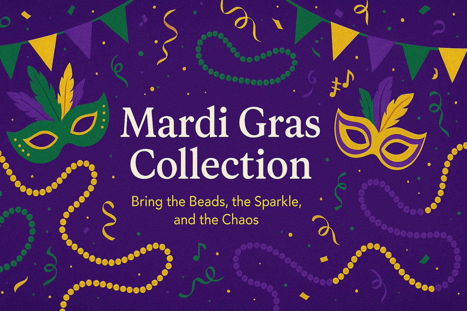 🎭 Mardi Gras Collection — Bring the Beads, the Sparkle, and the Chaos
