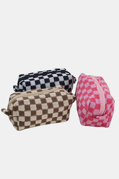 Checkered Travel Pouch