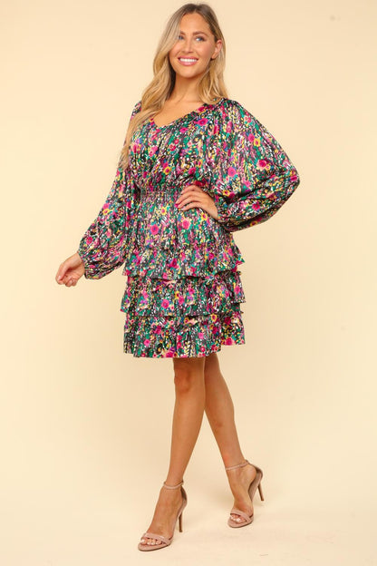 Floral Ruffle Smocked Dress – Bloom with Style