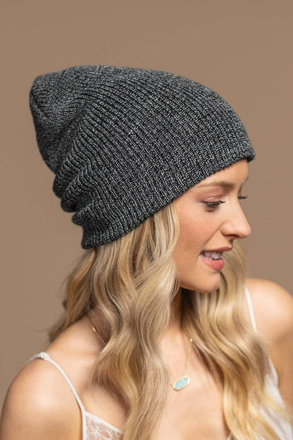Slouchy Knit Beanie Hat (Soft Ribbed Winter Cap | 5 Colors)