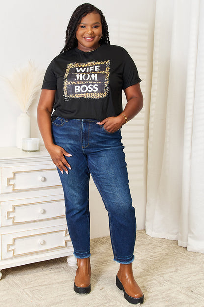 Wife. Mom. Boss. Graphic Tee – Empowered & Unstoppable