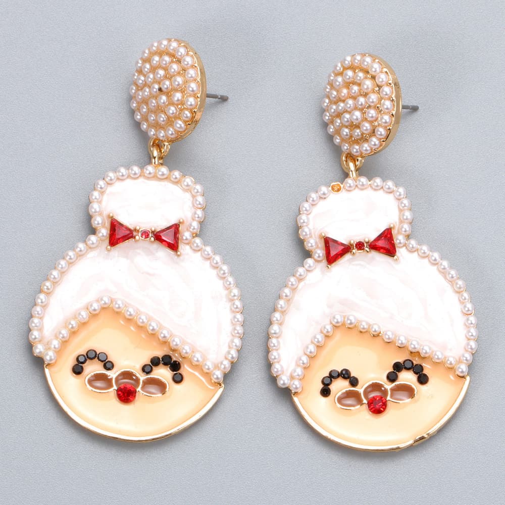 Festive Mrs. Claus Earrings | Holiday Statement Jewelry