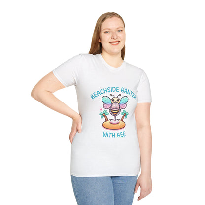 Beachside Banter with Bee Graphic Tee – Fun and Vibrant, Available in Multiple Colors