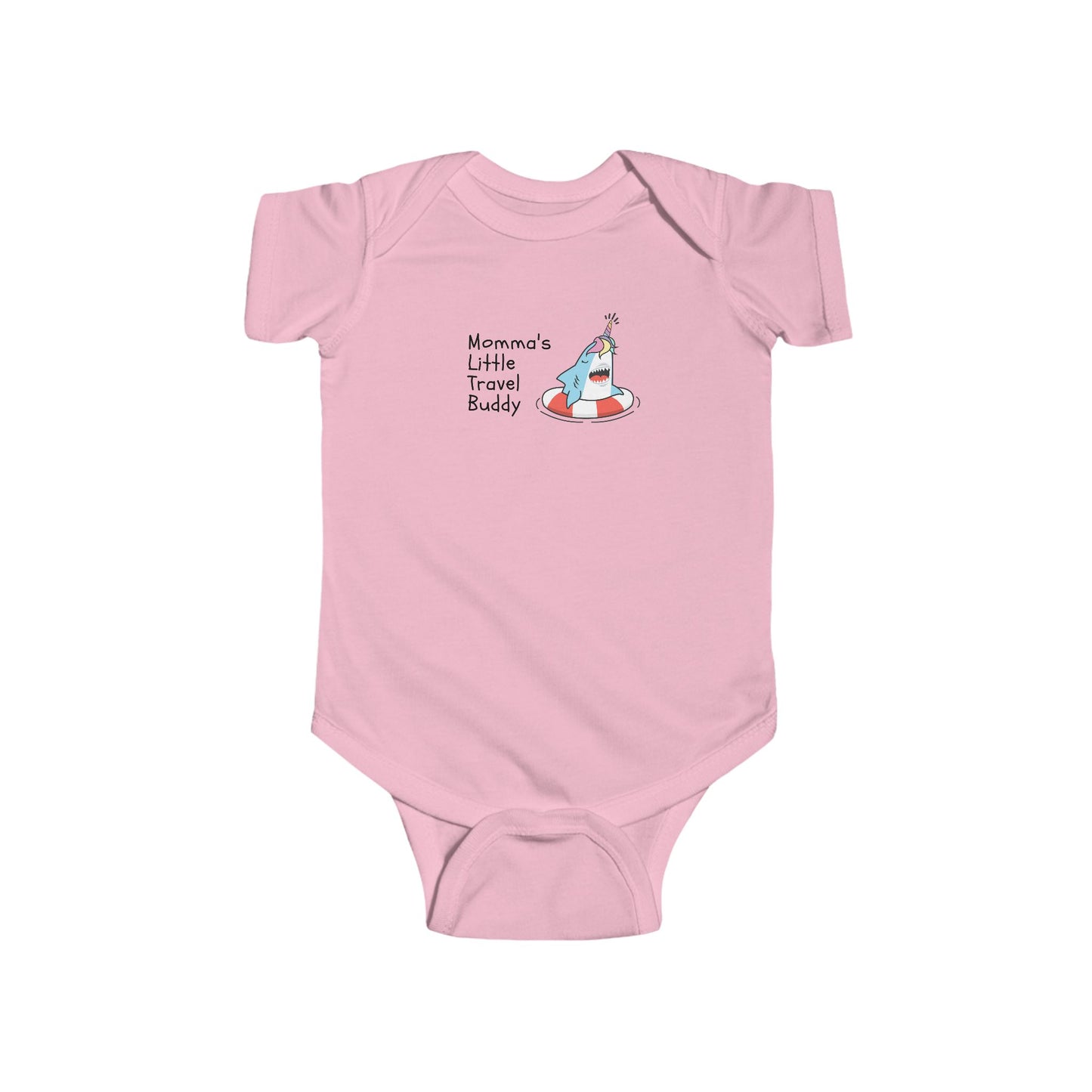 Momma's Little Travel Buddy Sharkicorn Onesie