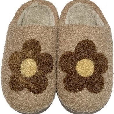 Retro Flower Plush House Slippers (Cozy Slip-Ons | 5 Styles)