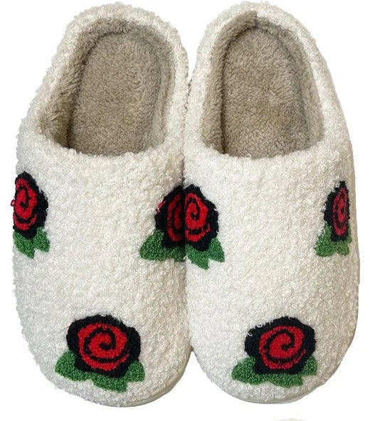 Retro Flower Plush House Slippers (Cozy Slip-Ons | 5 Styles)