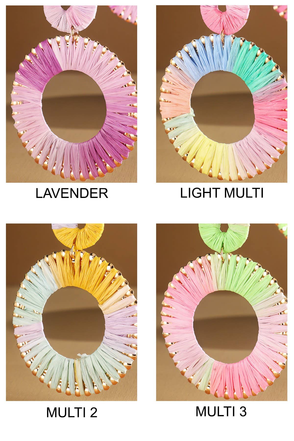 Wrapped Hoop Drop Earrings (Two-Tone Statement Dangles)