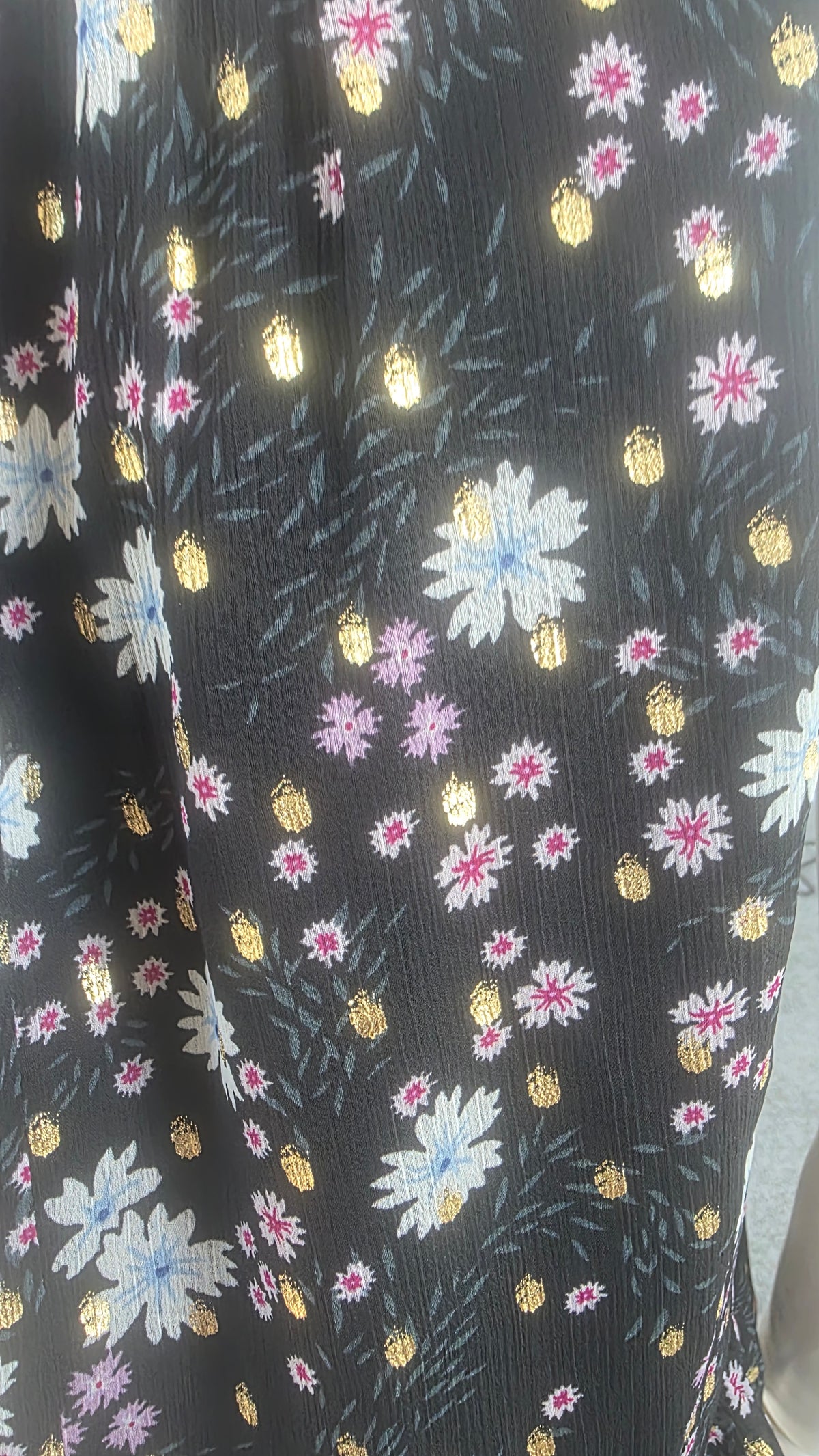 Ann Taylor Black Floral High-Neck Peplum Blouse – Size S NWT