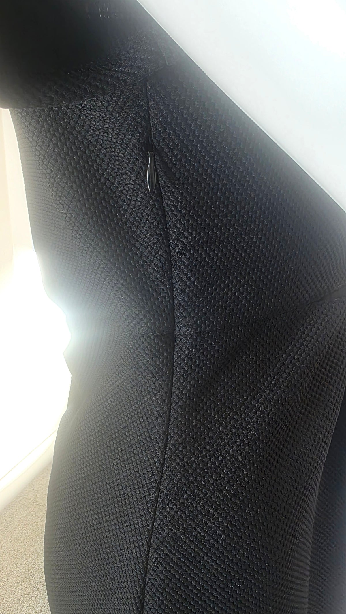 Express Black Geometric Sheer-Panel Dress – Size 12