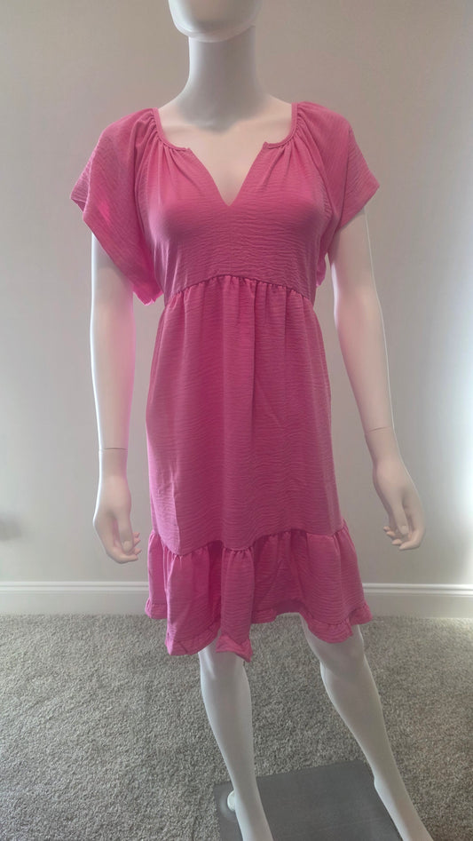 Reborn J Pink Tiered Ruffle Dress – Size XL