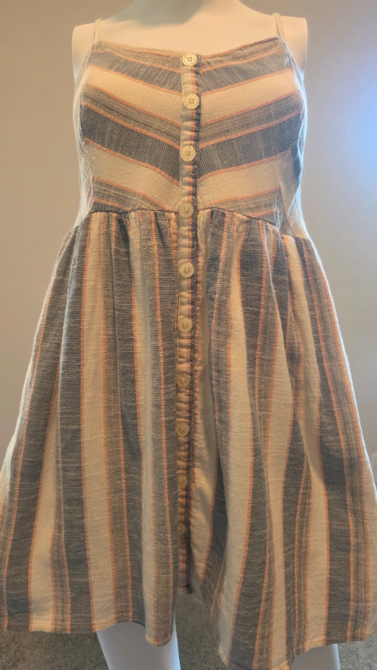 Alter’d State Striped Button-Front Sundress – Size L