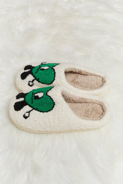 Fuzzy Heart Face Slippers – Cute & Cozy Lounge Vibes