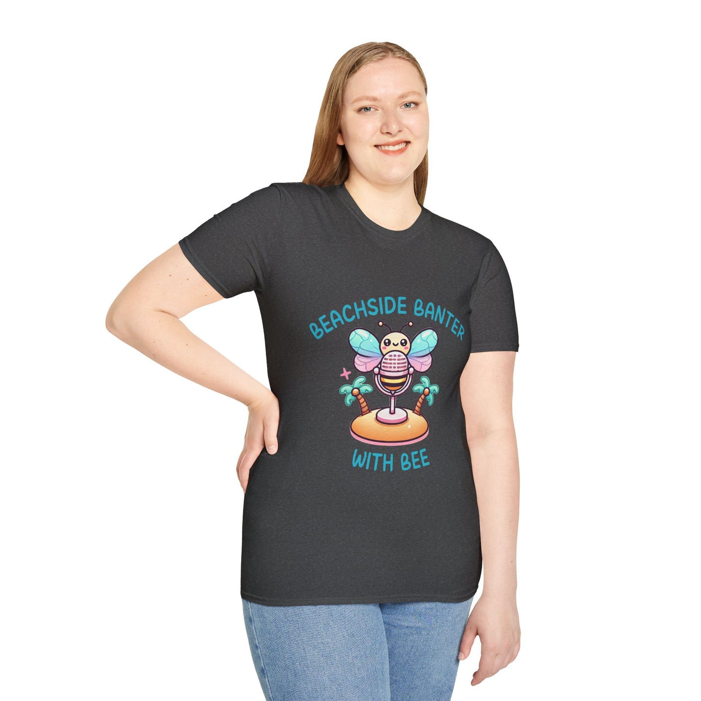 Beachside Banter with Bee Graphic Tee – Fun and Vibrant, Available in Multiple Colors