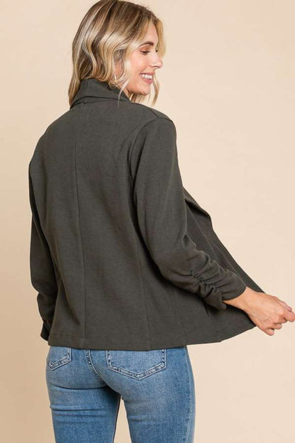 Casual Olive Open-Front Cardigan | Everyday Layering Essential