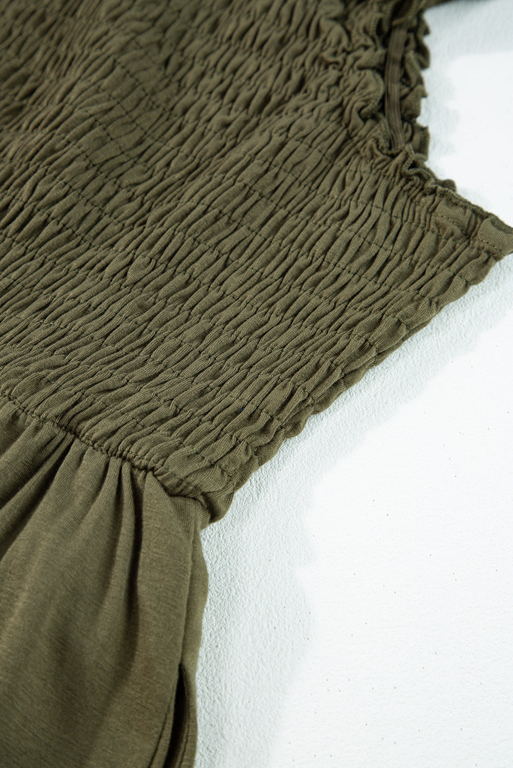 Olive Green Smocked Maxi Dress with Ruffle Straps Perfect for Summer The Jetsetter's Closet Olive Green Smocked Maxi Dress with Ruffle Straps Perfect for Summer The Jetsetter's Closet