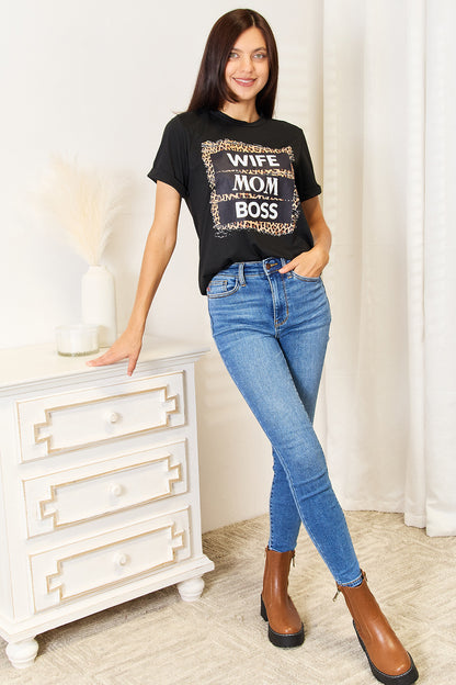 Wife. Mom. Boss. Graphic Tee – Empowered & Unstoppable