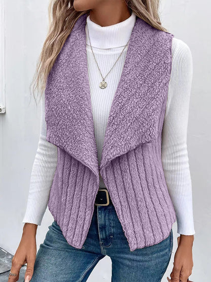 Cozy Sherpa-Lined Vest (6 Colors: Dust Storm, White, Black, Gray, Dusty Blue, Lilac)