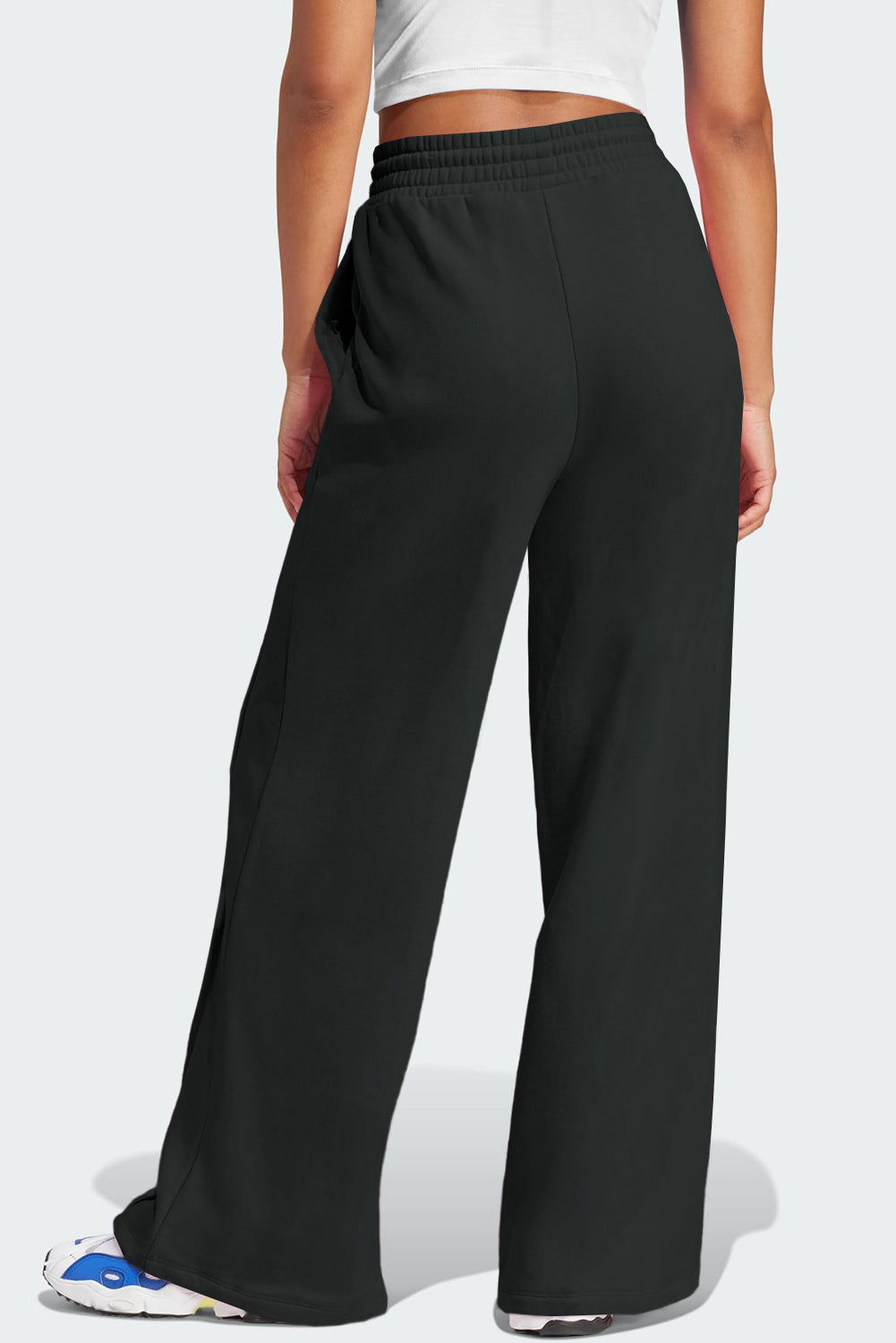 Pleated Wide-Leg Jogger Pants