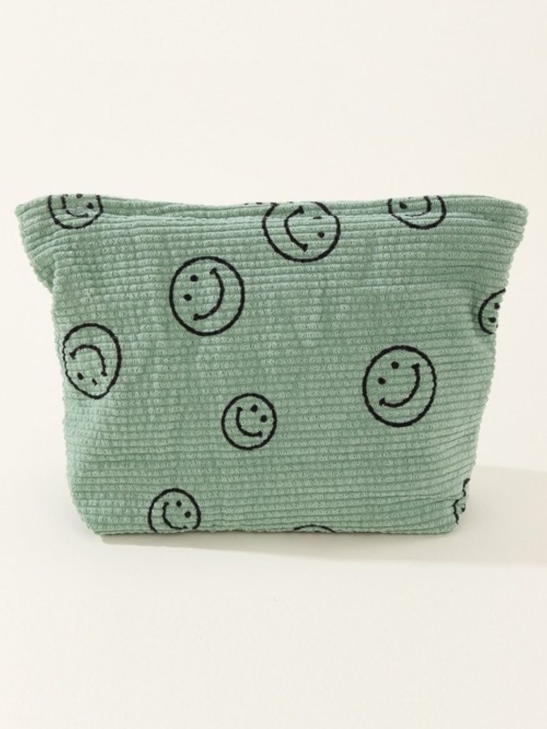 Smiley Corduroy Travel Pouch – Keep Your Essentials Happy & Organized