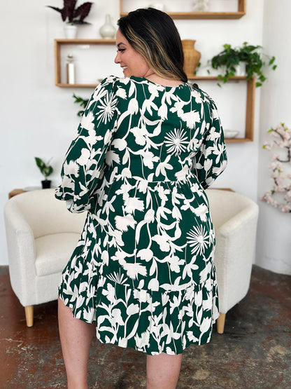 Botanical Print Tiered Midi Dress – Effortless Elegance for Every Occasion