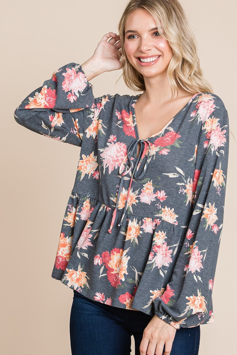 Floral Boho Peasant Top | Stylish & Comfortable Blouse