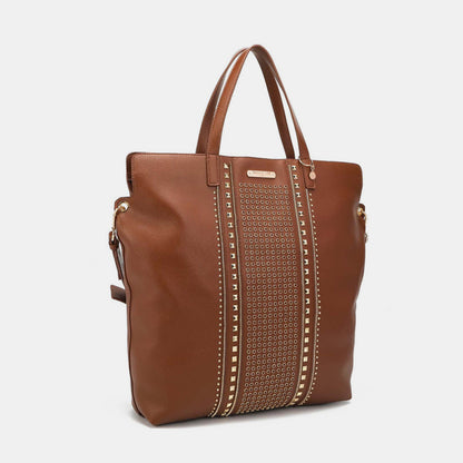 Jetsetter Luxe Studded Travel Tote – Chic & Spacious