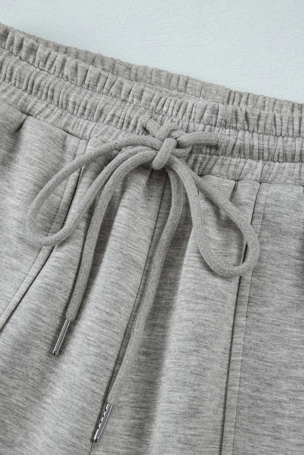 Wide-Leg Cargo Sweatpants with Drawstring