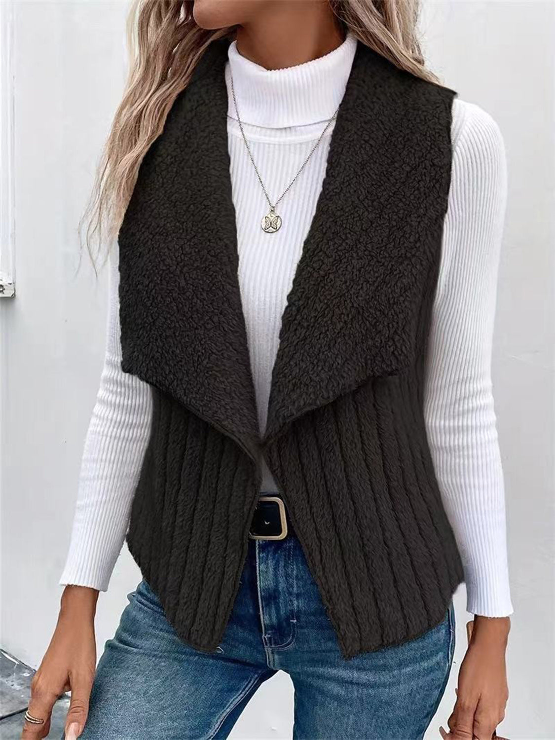 Cozy Sherpa-Lined Vest (6 Colors: Dust Storm, White, Black, Gray, Dusty Blue, Lilac)