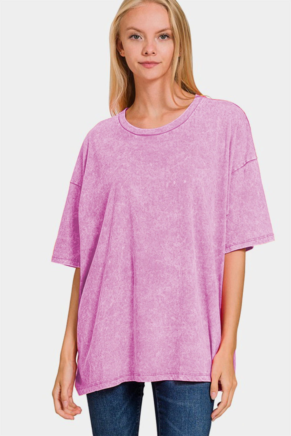 Oversized Pink Mineral Wash T-Shirt